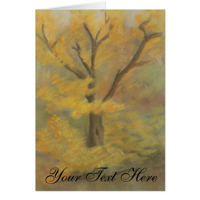 Hösten Guld Hälsningskort (Framsidan)