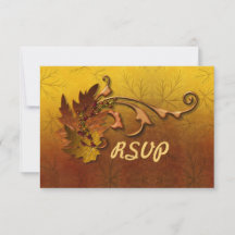 Hösten Guld Löv Bröllop