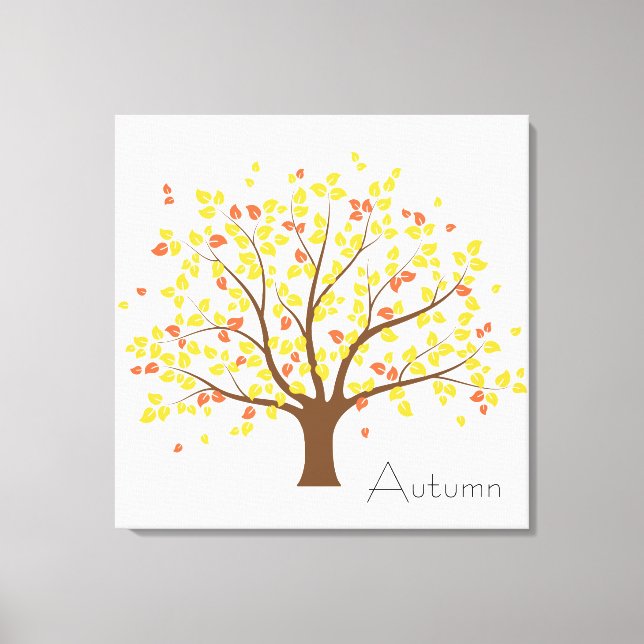 Hösten Guld Träd Canvastryck (Framsida)