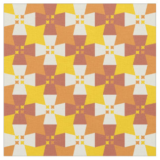 Hösten gult och orange mönster med stjärnor tyg