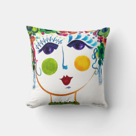 Hösten - Gypsy Garden Girl Cotton Pillow Kudde