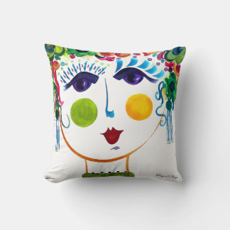 Hösten - Gypsy Garden Girl Cotton Pillow Kudde