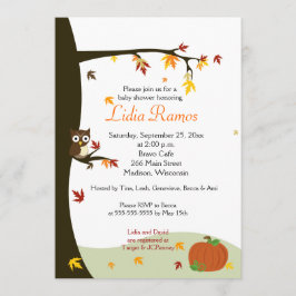 Hösten Halloween 5x7 Baby Shower Inbjudan