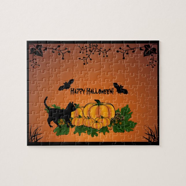 Hösten, Happy halloween! Pussel (Horisontell)