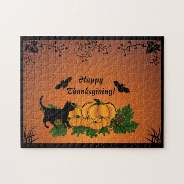 Hösten, Happy thanksgiving! Pussel (Horisontell)