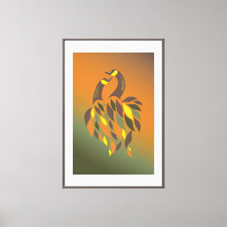 Hösten Harmony Birds - Feng Shui Art for Kärlek & Canvastryck