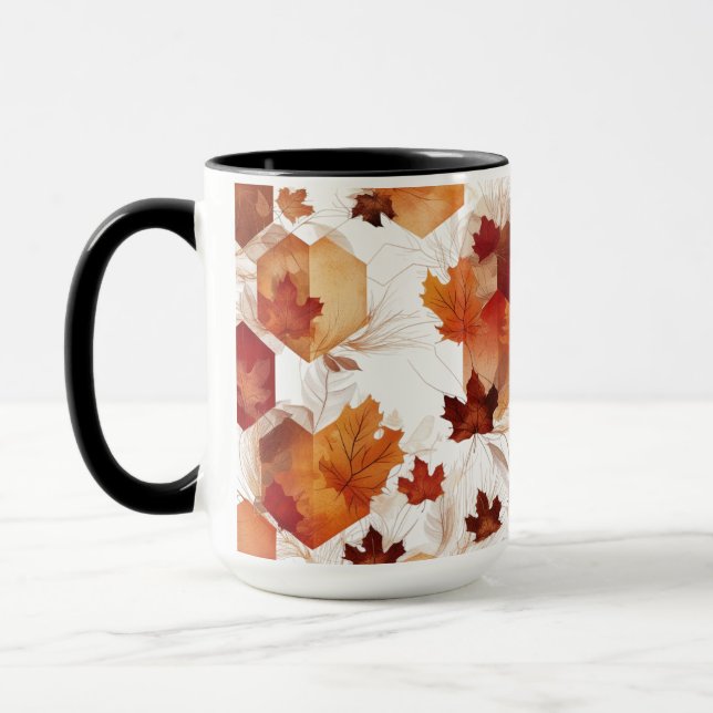 Hösten Harmony Hexagon Lövs - Combo Mugg 15 oz (Vänster)