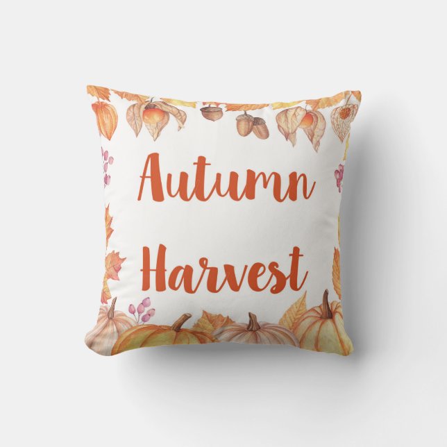 Hösten Harvest Fall Home Decor Dekorativ kudde (Framsida)