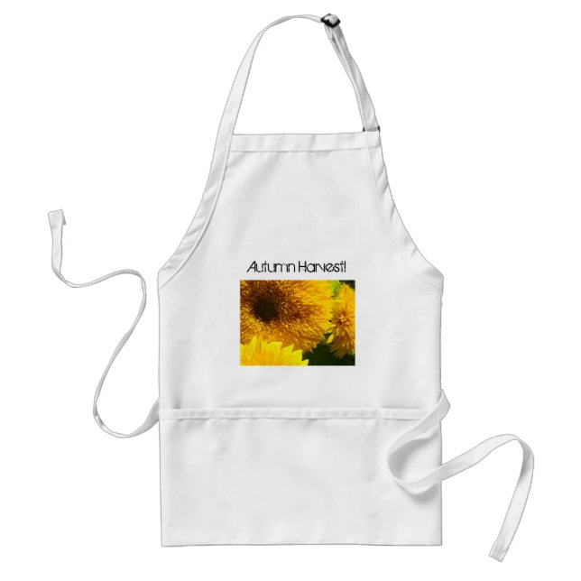 Hösten Harvest! Gult Solblommor, solblommor! Förkläde (Framsidan)