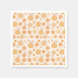 Hösten Harvest Pumpkin Pastel Baby Shower 2 Pappersservett