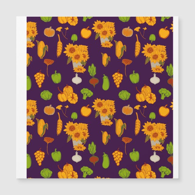 Hösten Healthy Harvest Veggie och Fruits Throw Pi (Framsida)