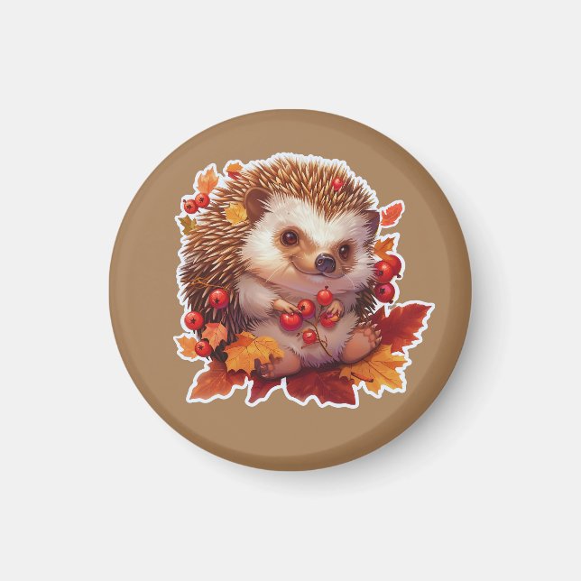 Hösten Hedgehog Äventyr 2 Magnet (Framsidan)