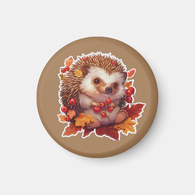 Hösten Hedgehog Äventyr 2 Magnet (Framsidan)