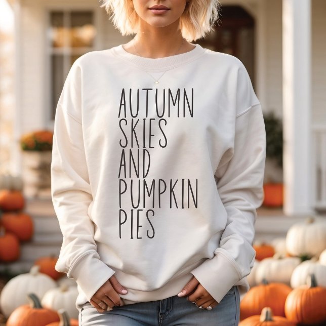 Hösten Himlar och Pumpkin Paj Trendig Fall T Shirt (Skapare uppladdad)