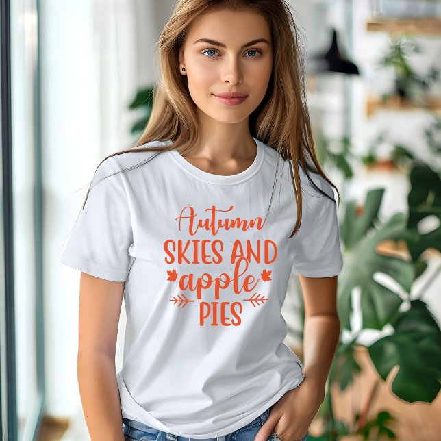 Hösten himmel och Äpple paj T-Shirt (Autumn skies and apple pies t-shirt)