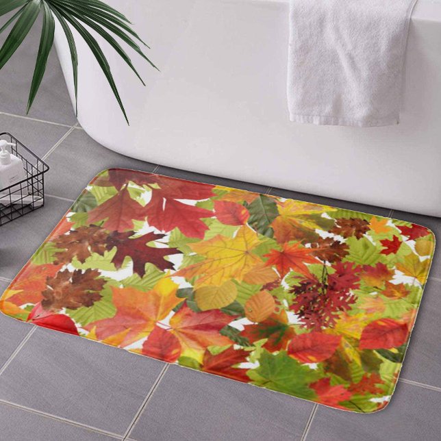 Hösten Höst löv Badrumsmatta (Autumn Fall Leaves Bath Mat by Looly Elzayat)