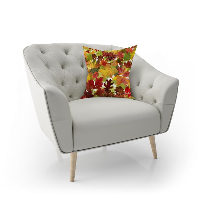 Hösten Höst löv Kudde (Autumn Fall Leaves Throw Pillow by Looly Elzayat
)