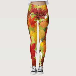 Hösten Höst löv Leggings