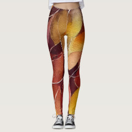 Hösten Höst löv Mönster Leggings