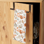 Hösten Höst löv Terracotta Brown Boho Mönster Kökshandduk<br><div class="desc">Hösten Höst löv Terracotta Brown Boho Mönster</div>