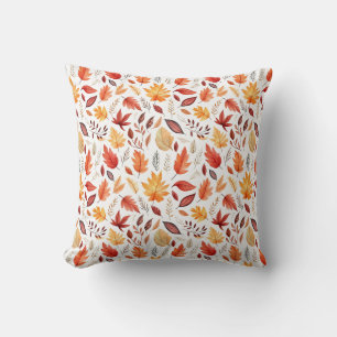 Hösten Höst löv Terracotta Brown Boho Mönster Kudde