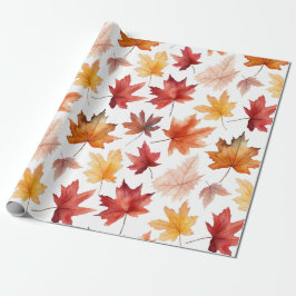 Hösten Höst löv Terracotta Brown Boho Mönster Presentpapper