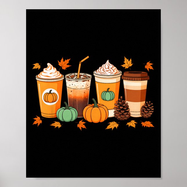 Hösten hösten om hösten för den sena Thanksgivinge Poster (Framsidan)