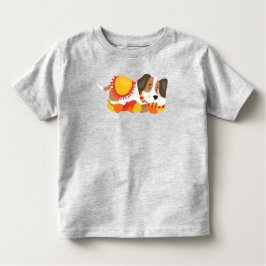 Hösten Hund, Cute Hund, Spipande Hund, Höst löv T Shirt