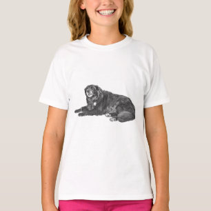 Hösten Hund Silhouette Tee med Mysigt läge