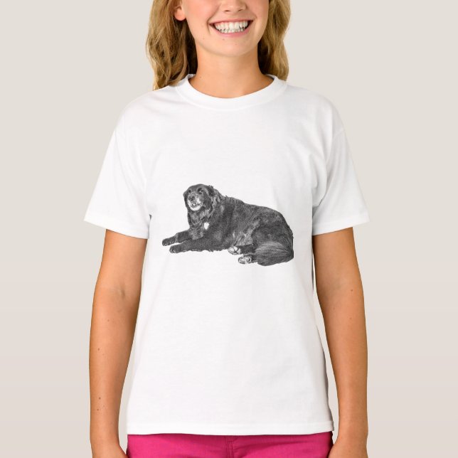 Hösten Hund Silhouette Tee med Mysigt läge (Framsida)