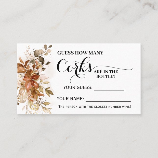 Hösten: Hur många Kork-Möhippa-spelkort minskar Placeringskort (Framsida)