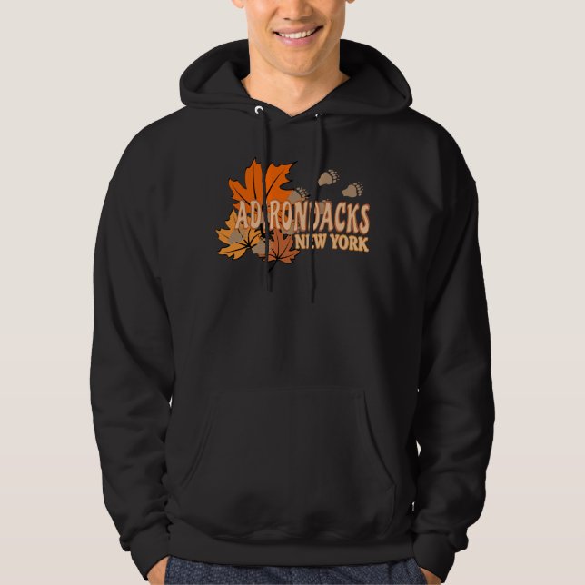 Hösten i Adirondacks med Höst löv björn Tr Hoodie (Framsida)