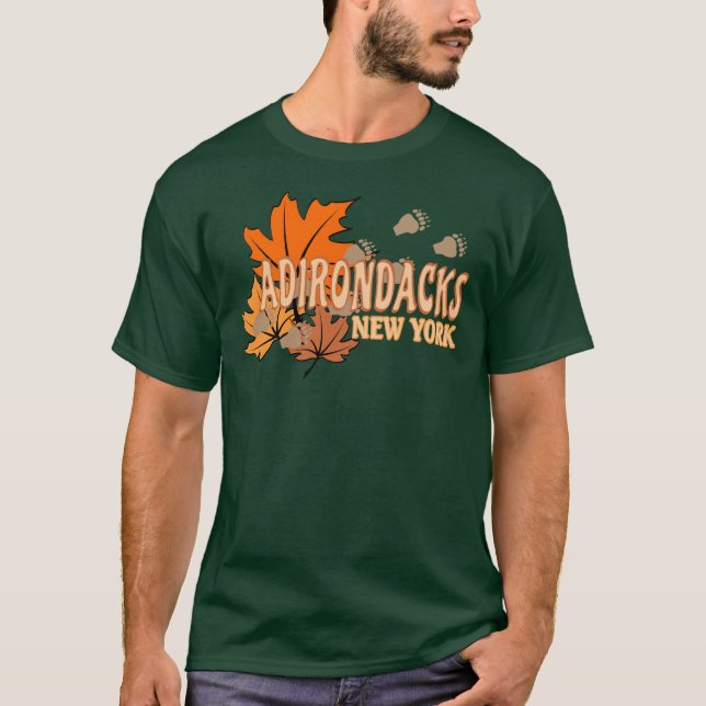 Hösten i Adirondacks med Höst löv björn Tr T Shirt (Framsida)
