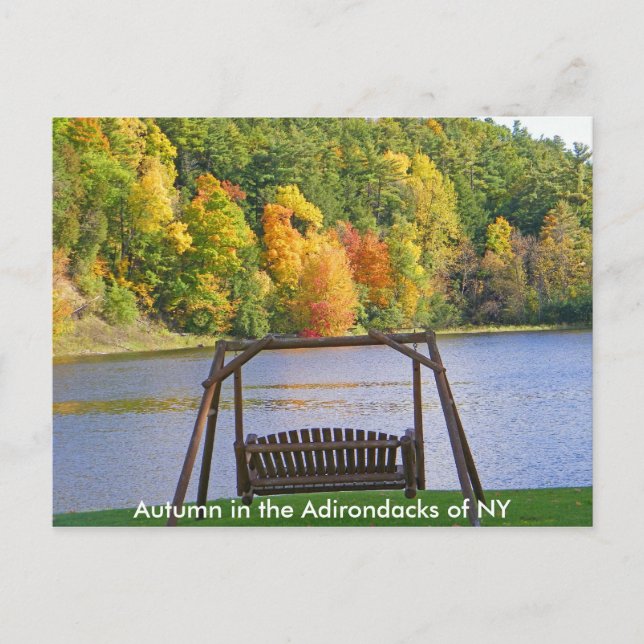 Hösten i Adirondacks of NY Postcard Vykort (Framsida)