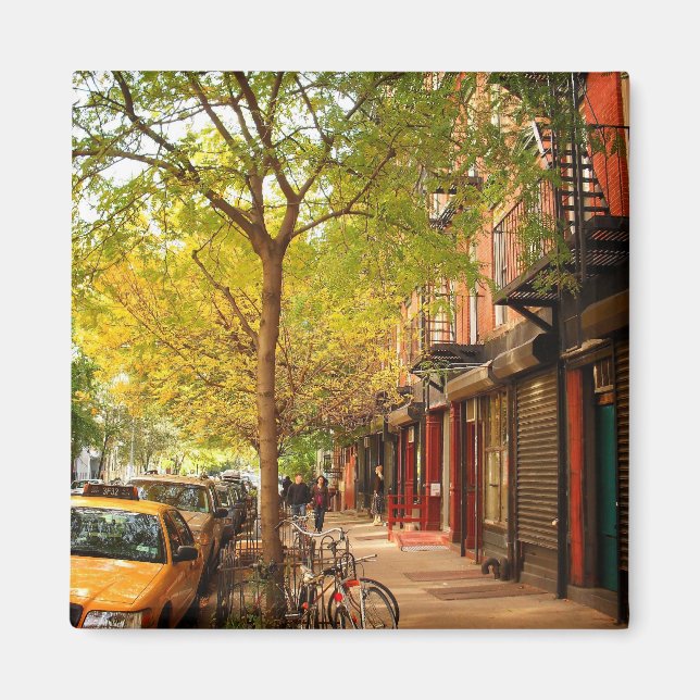 Hösten i Alphabet City, byn Öster, NYC Magnet (Framsidan)