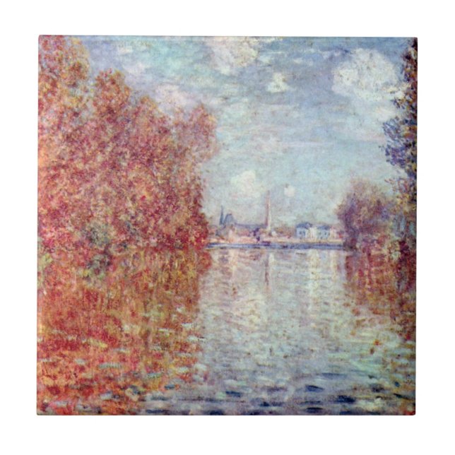 Hösten i Argentina av Claude Monet Kakelplatta (Framsidan)