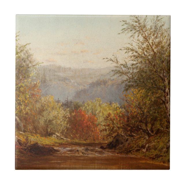 Hösten i Catfärys - Charles W. Knapp Kakelplatta (Framsidan)
