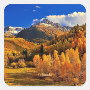 Hösten i Colorado Fyrkantigt Klistermärke