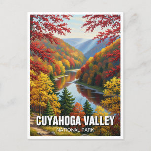 Hösten i Cuyahoga Valley nationalpark Ohio Vykort