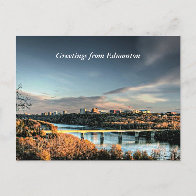 Hösten i Edmonton, scenbild Vykort (Framsida)