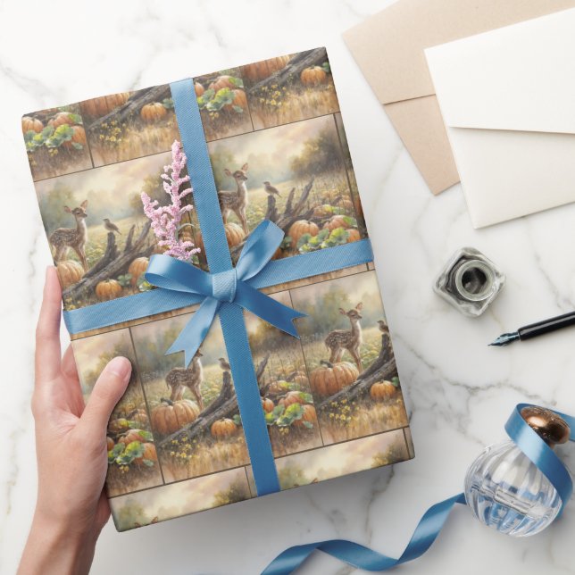 Hösten i en pumpklämma presentpapper (Gifting)