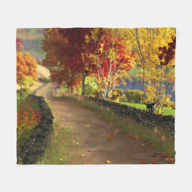 Hösten i Glen Fleece Blanket (Framsidan (Horisontell))