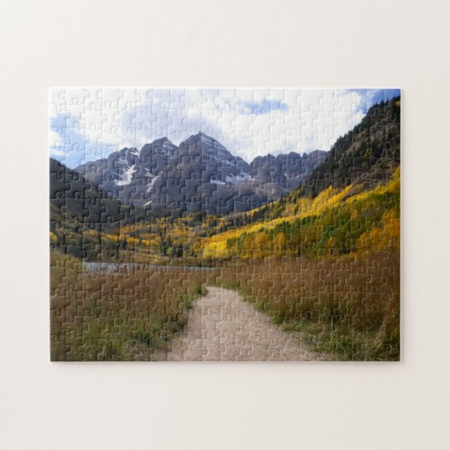 Hösten i Maron Klockor Colorado Puzzle Pussel (Horisontell)