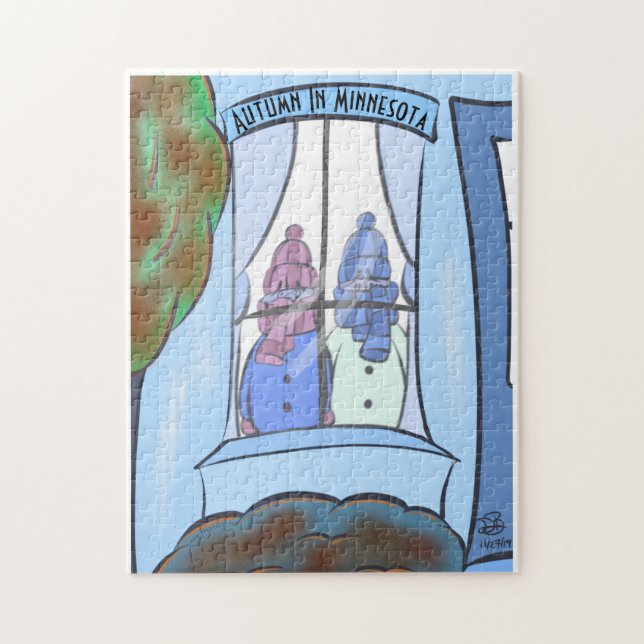 Hösten i Minnesota Jigszle Puzzle Pussel (Vertikal)