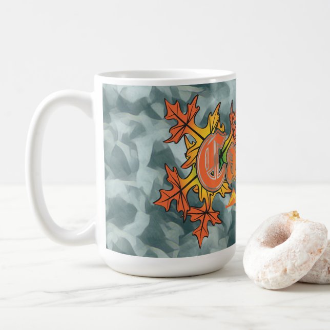 Hösten i New York Catfärys, Lövs, Fall Ground Kaffemugg (Med munk)