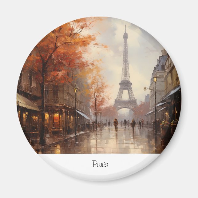 Hösten i Paris Frankrike Magnet (Framsidan)