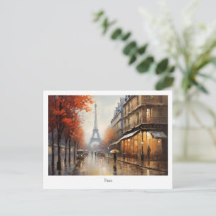 Hösten i Paris Frankrike Vykort