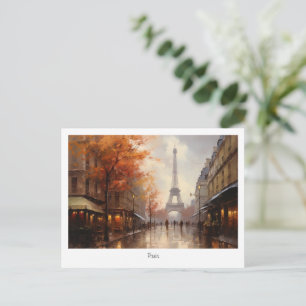Hösten i Paris Frankrike Vykort
