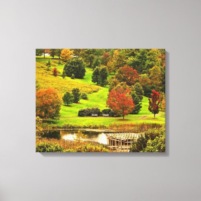 Hösten i parken canvastryck (Framsida)