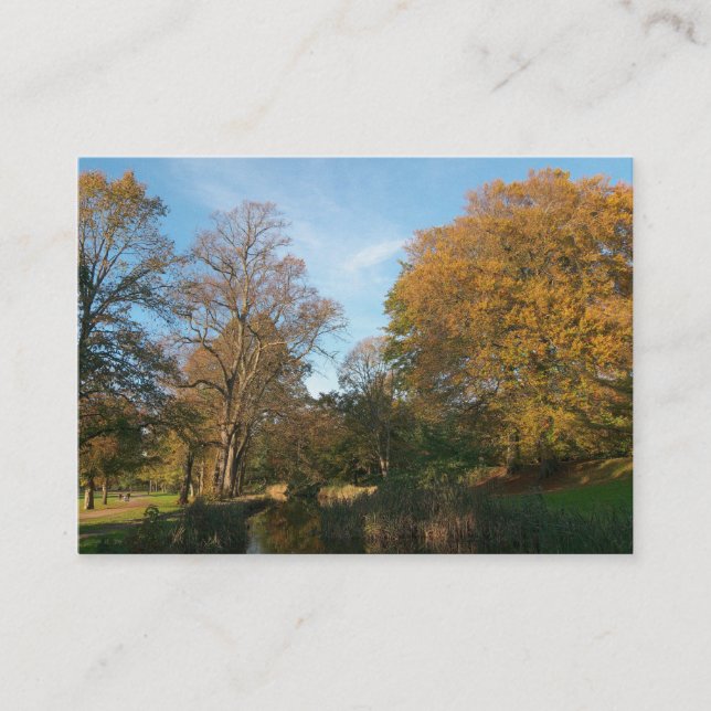 Hösten i parken visitkort (Framsida)